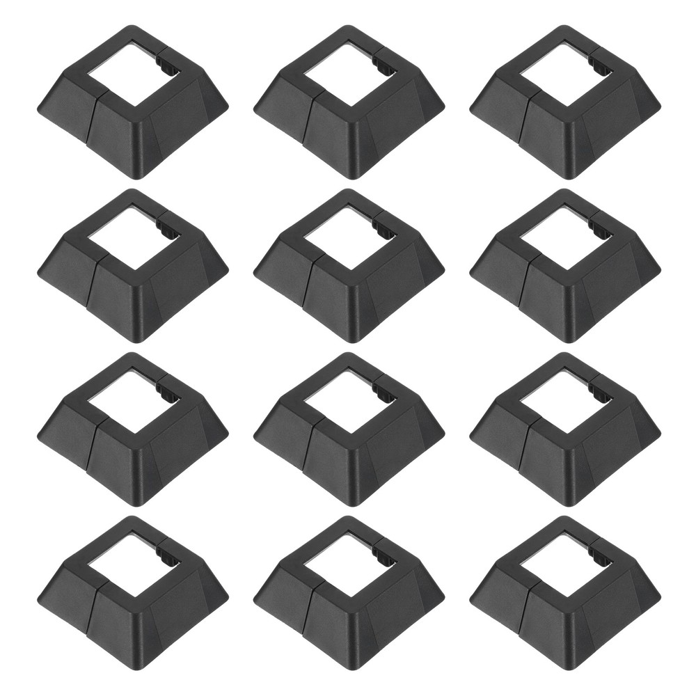 12 Pcs Post Base Cover, 1.3 x 1.3 Inch Square Split Style Post Base Cover