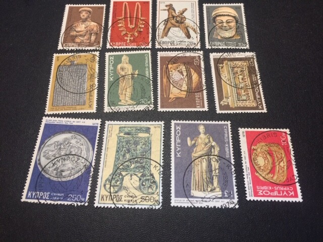 Cyprus stamp set 452-463 used