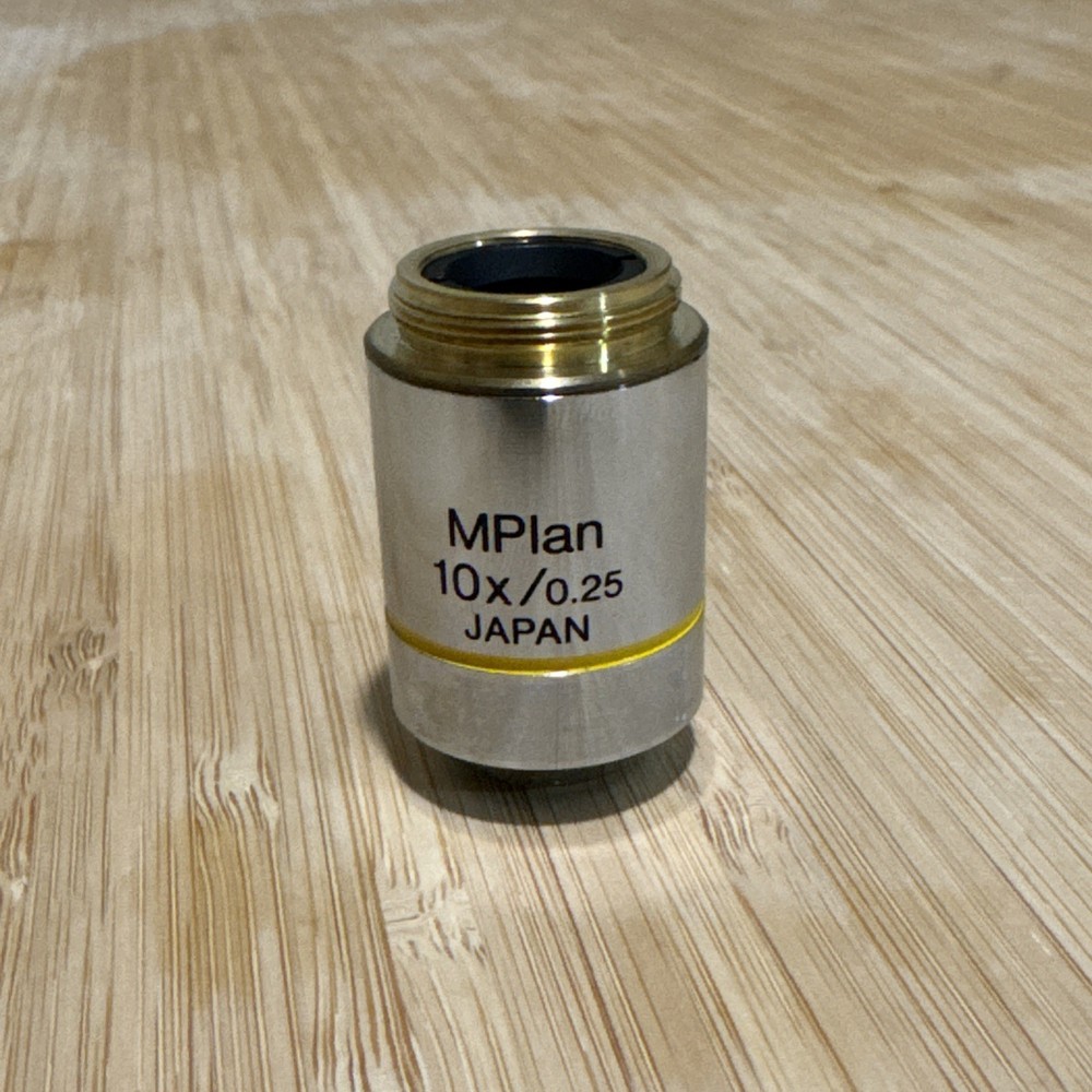 Olympus MPlan 10x / 0.25 Infi/- M Plan Microscope Objective Lens