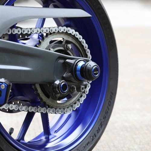 Motorcycle Rear Wheel Axle Fork Slider Crash Protector Compatible With blue