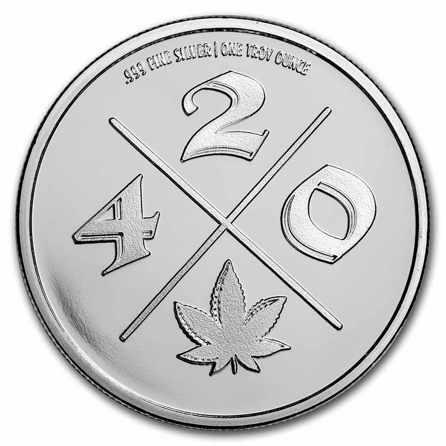 1 oz Silver Round - Marijuana