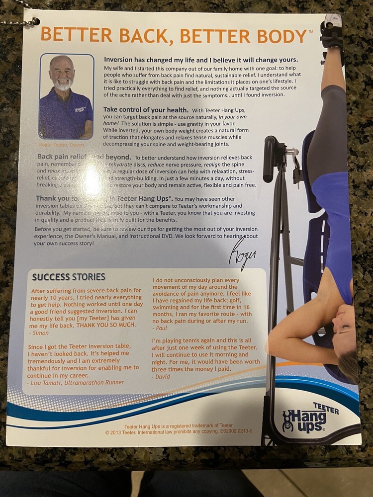 Teeter Hang Ups EP-960 Inversion Table with Back Pain Relief