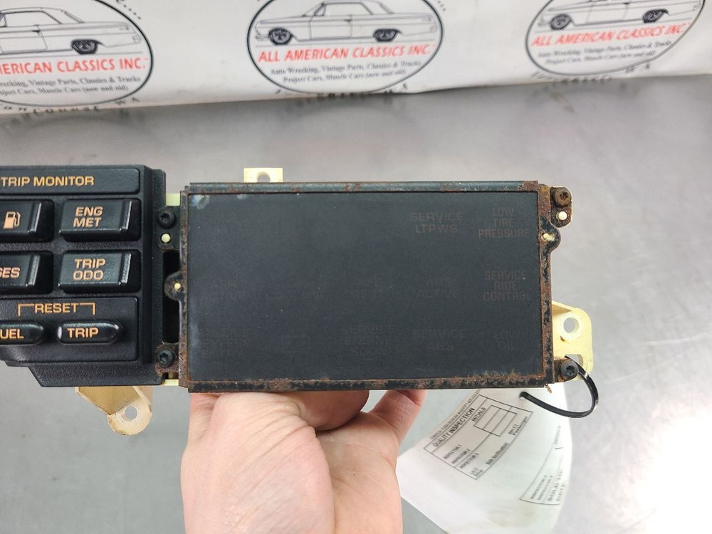 1992-93 C4 Corvette Front Dash Drivers Information Control, DIC, Panel Screen