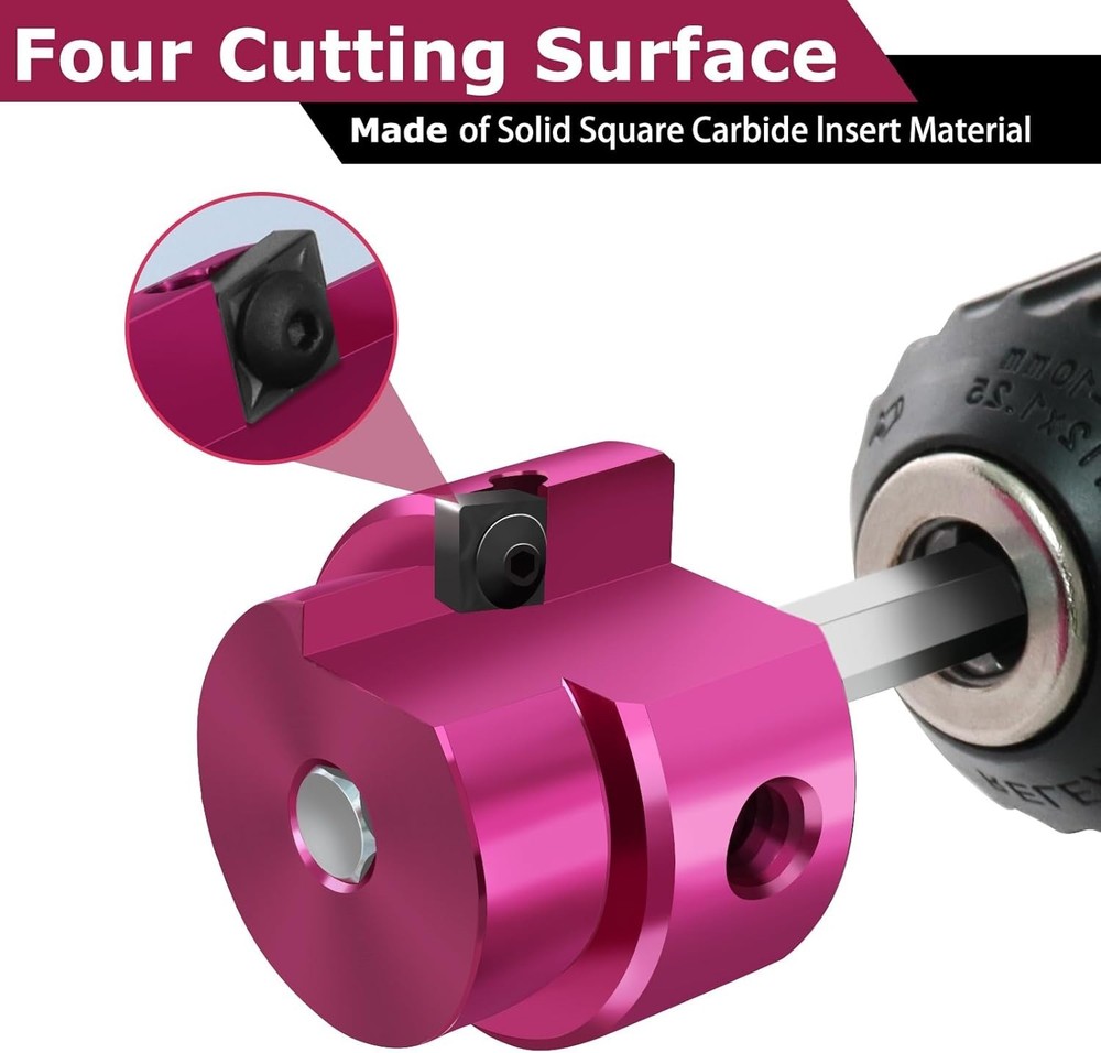 4 Pcs PVC Pipe Reamer Kit, PVC Fitting Saver Plastic Pipe Fitting Reamer Socket