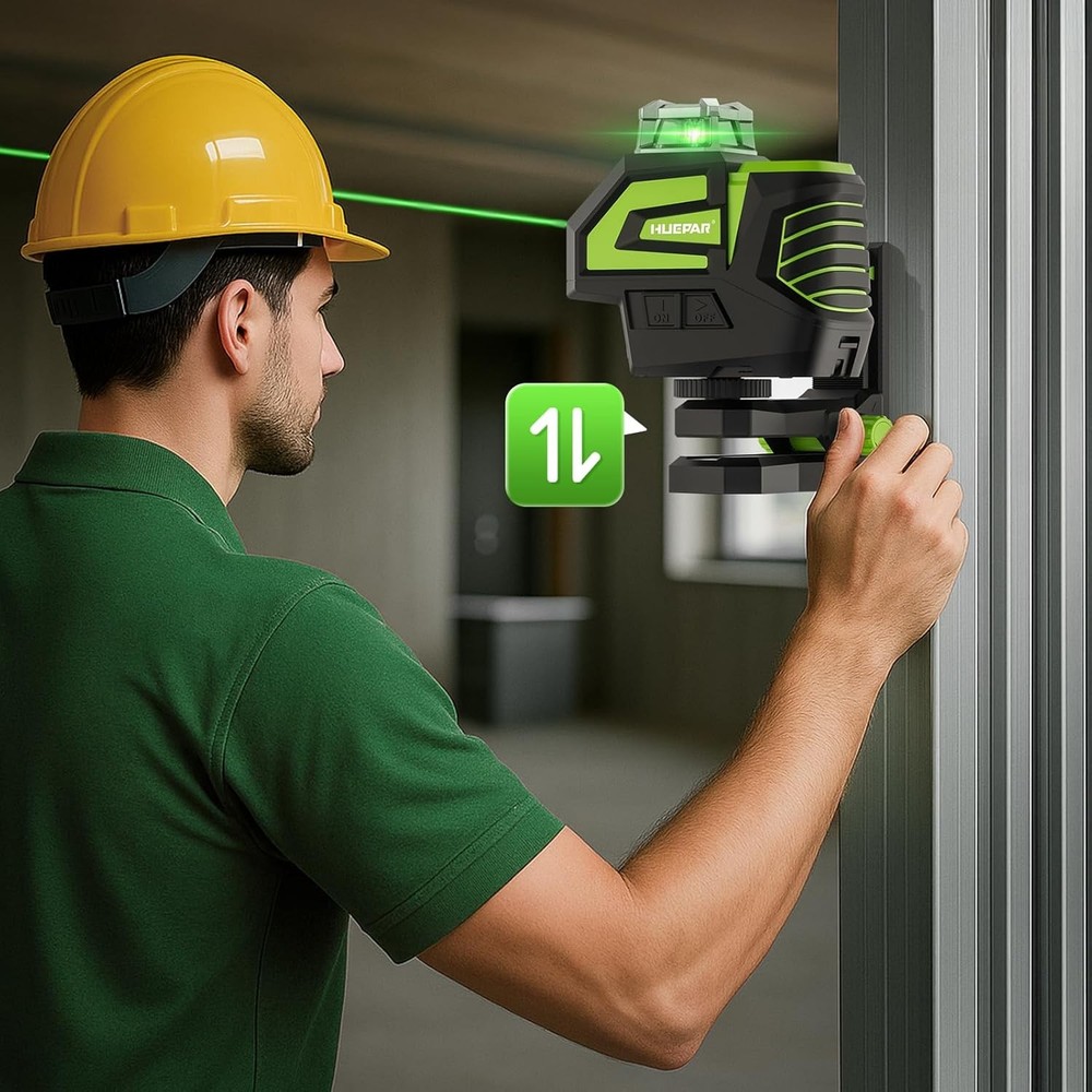 Fine-adjustment bracket for line-point laser level, magnetic rotating base