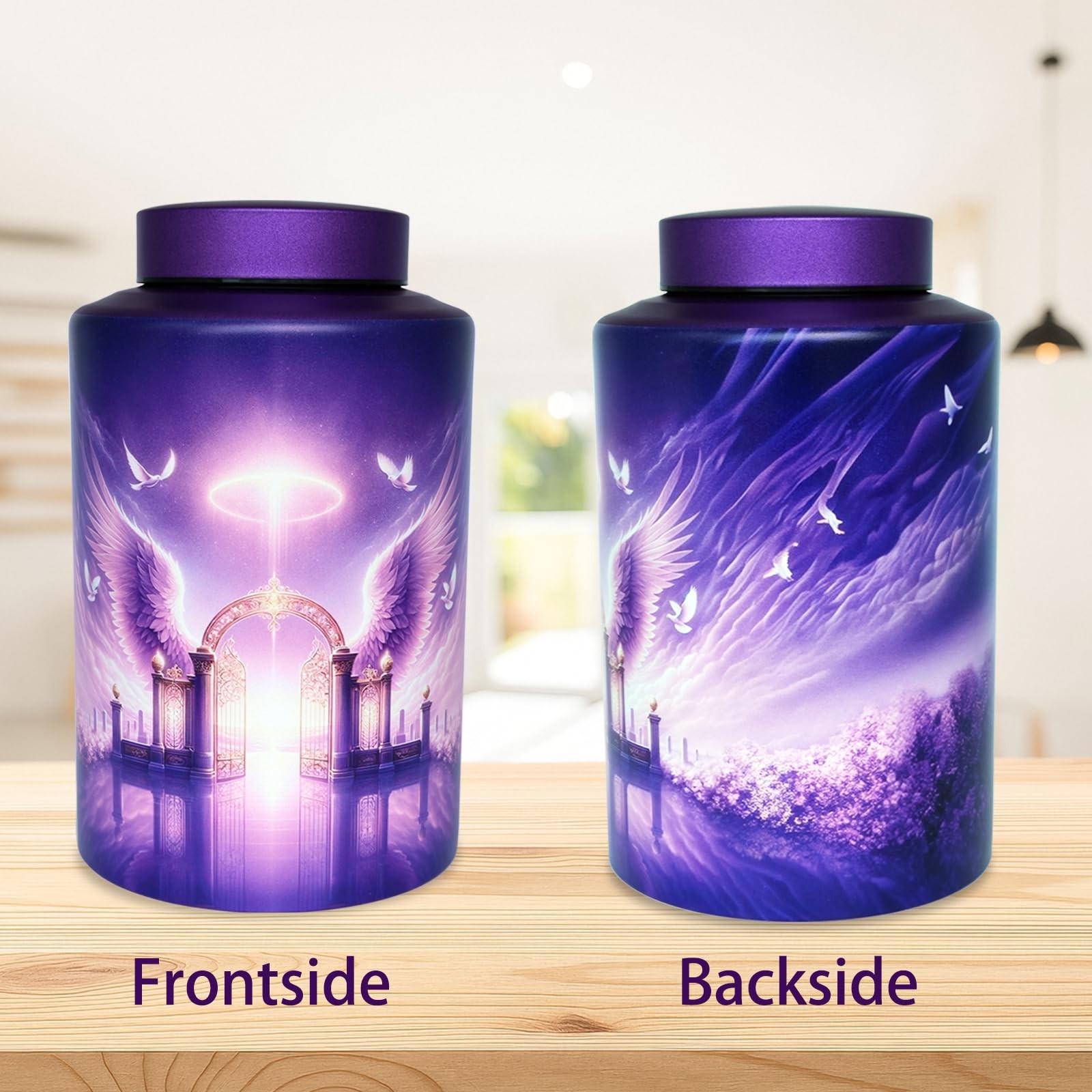 Mianachilu Large Cremation Urn for Adult Female Male 220 lbs, Purple