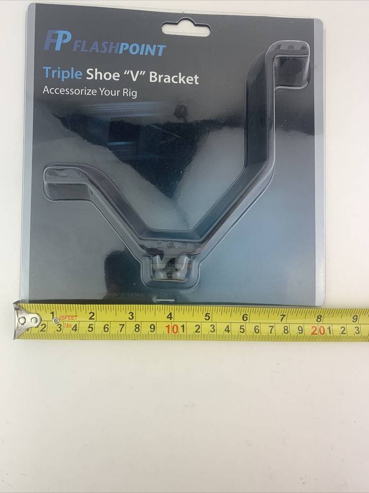 Flashpoint Triple Shoe Mount V-Bracket For DSLR Camera