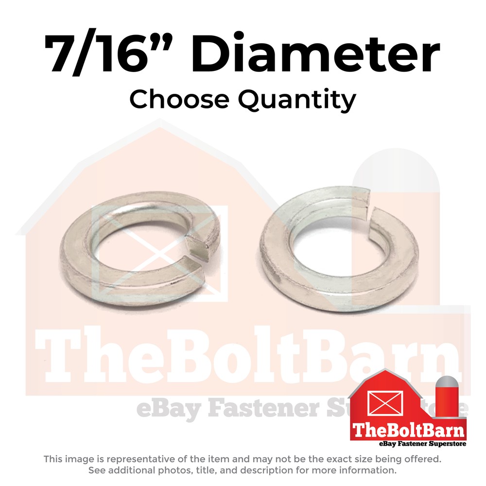 7/16" Stainless Steel Split Lock Washers (Choose Qty)