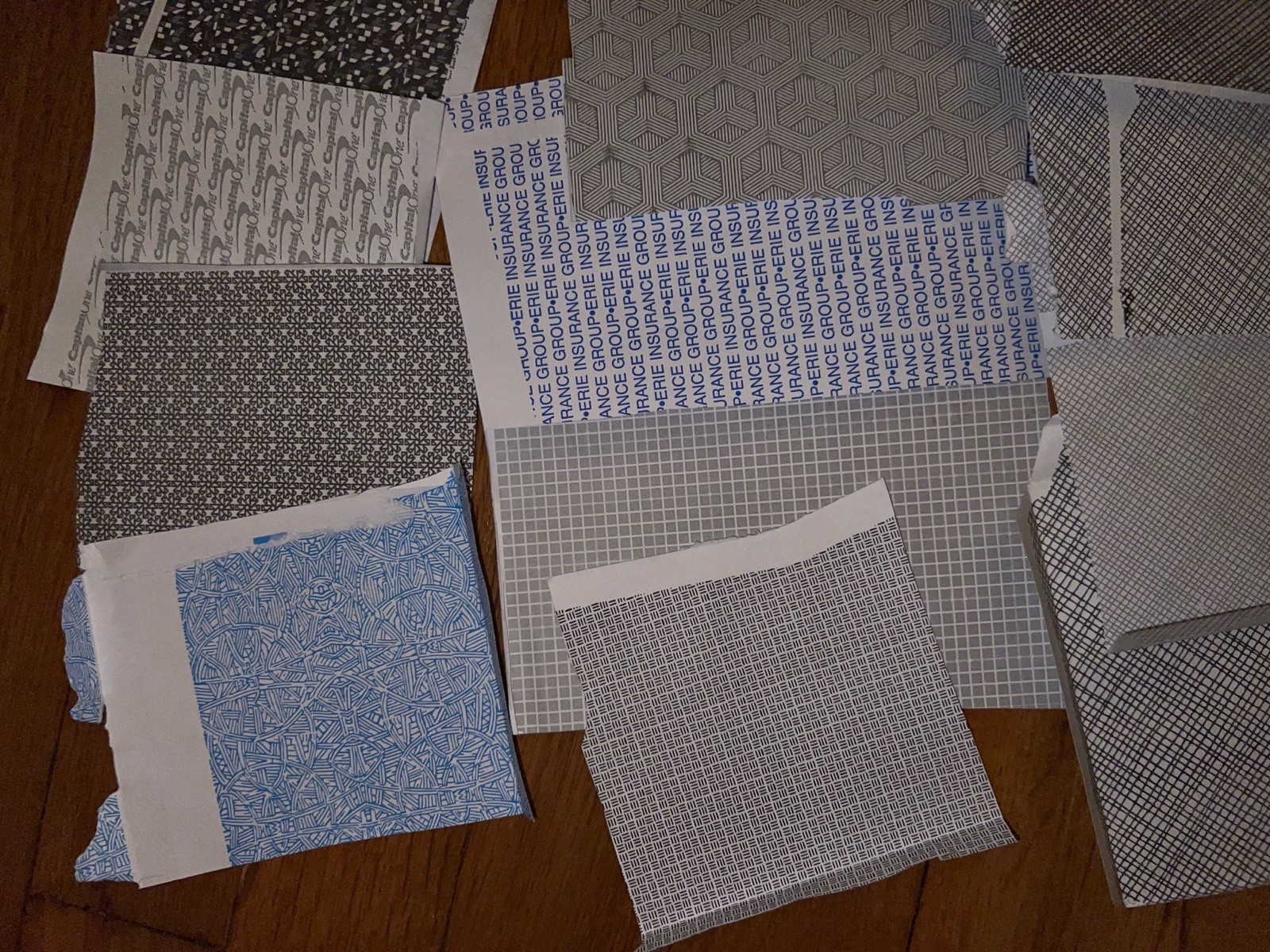 Security Envelope Print Pattern Starter Collection 28 Unique Scrapbooking Pieces