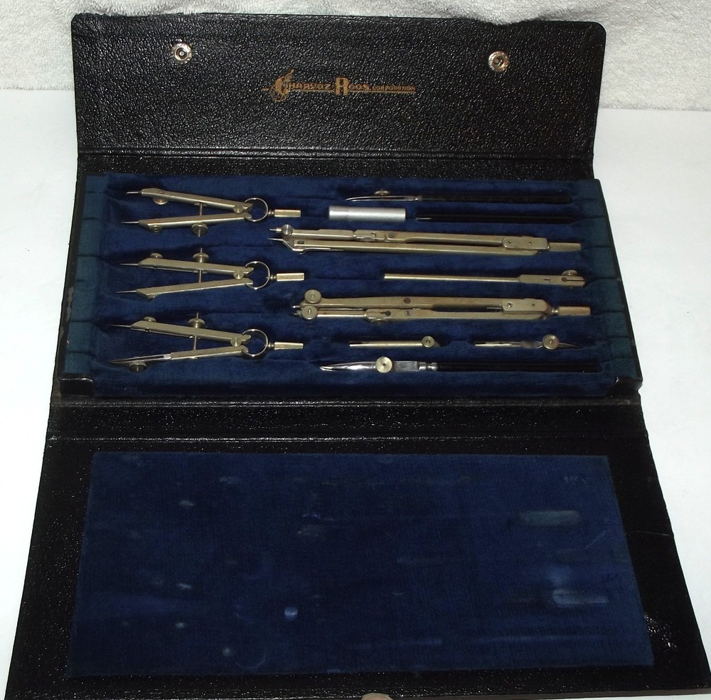 Vintage Charvoz Roos Corp Drafting Drawing Set 531 - US Navy