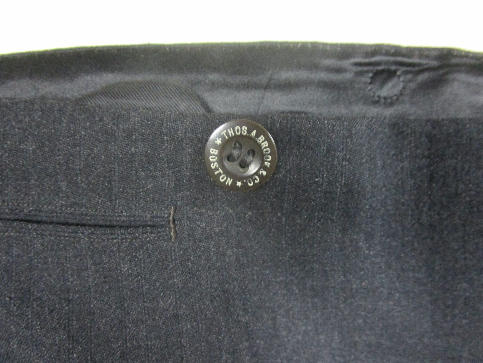 Antique Mens Wool Trousers Edwardian Tailored Pants 1912 Thomas A Brook Boston