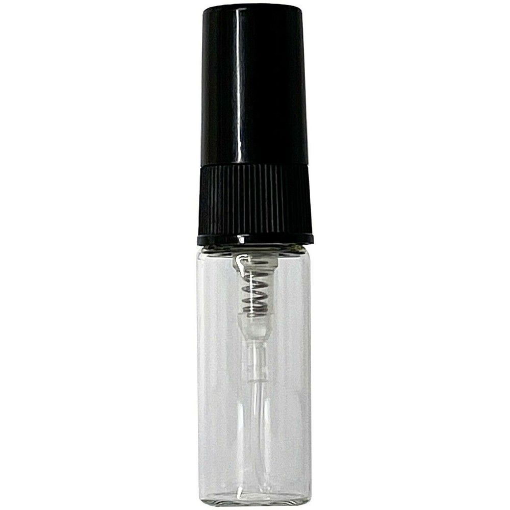 3ml 0.1oz Empty Perfume Clear Glass Mini Spray Bottles Black Atomizer Refillable