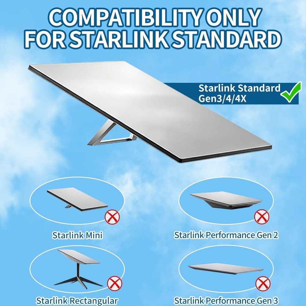 Adjustable Mounting Kit for Starlink Gen 3 - Easy Installation & Durable