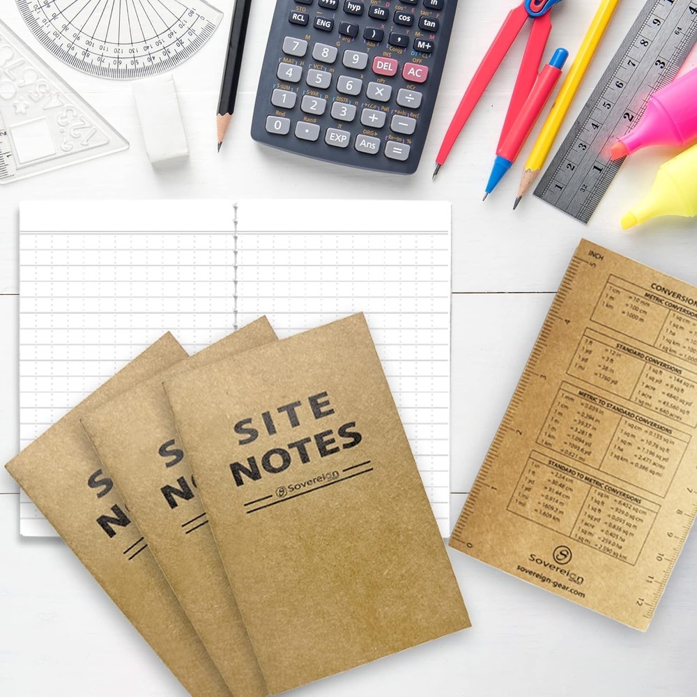 Sovereign-Gear Field Notes Notebooks 5 Pack | Small Memo Book White