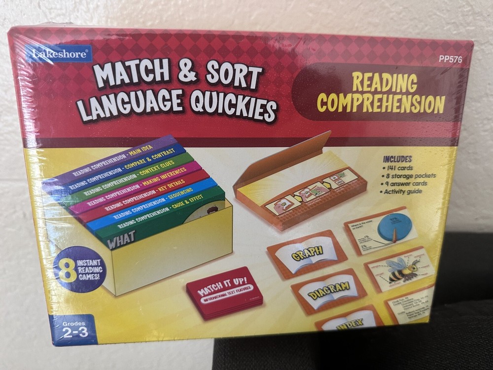 Lakeshore Reading Comprehension Match & Sort Language Quickies Games~Grd 2-3