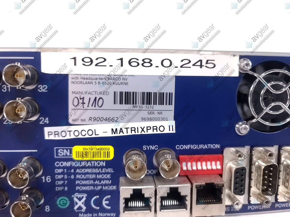 Barco MatrixPRO-II MP3G-3232 Processor Panel(C1790-173)