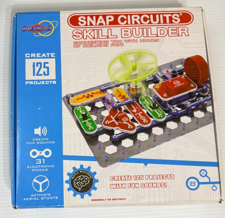 Snap Circuit Skill Builder Science & Electronic Projects Kit SB-125 Complete NOB