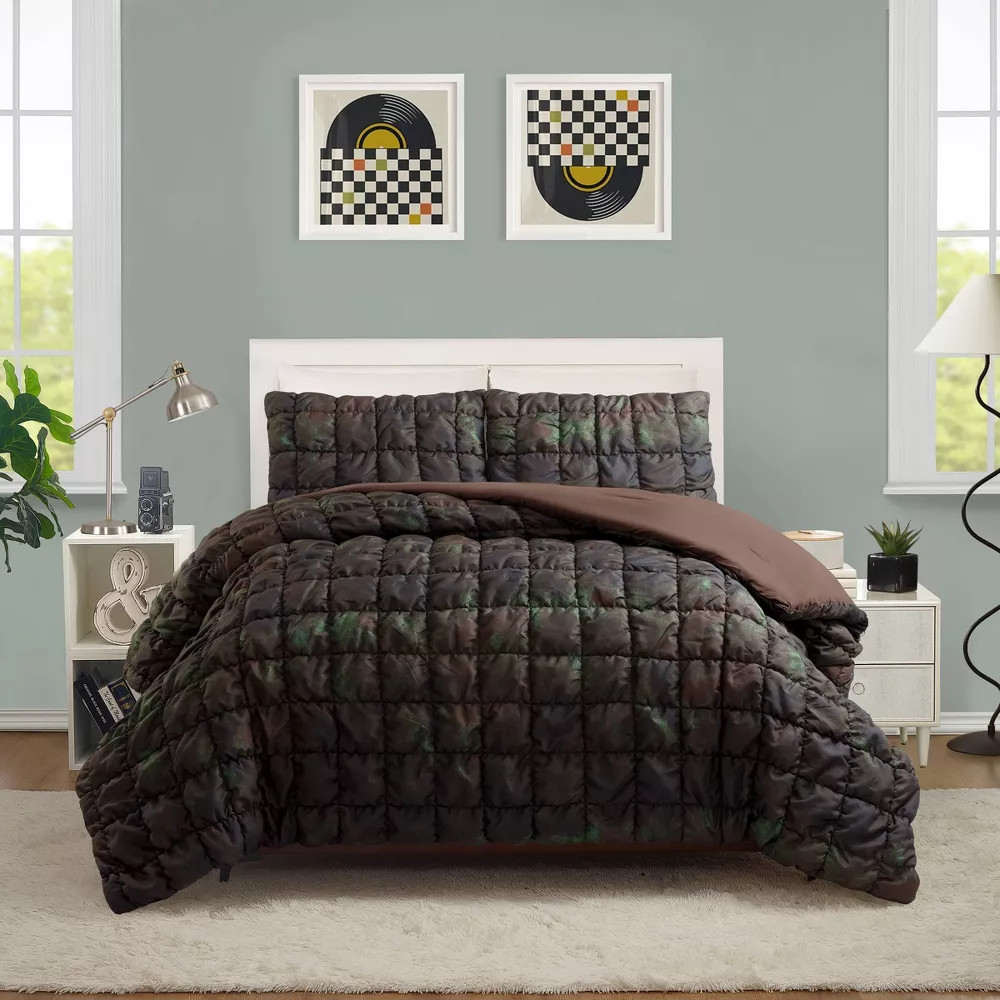 Seek Full/Queen Puffer Square Comforter
