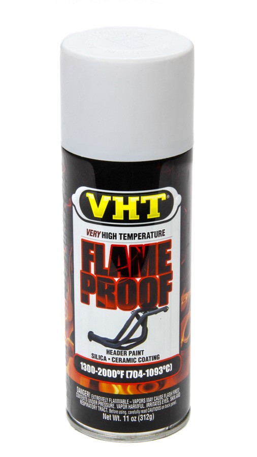 VHT Flat White Flameproof High-Temp Ceramic Coating Aerosol - 11oz  - 2 PACK