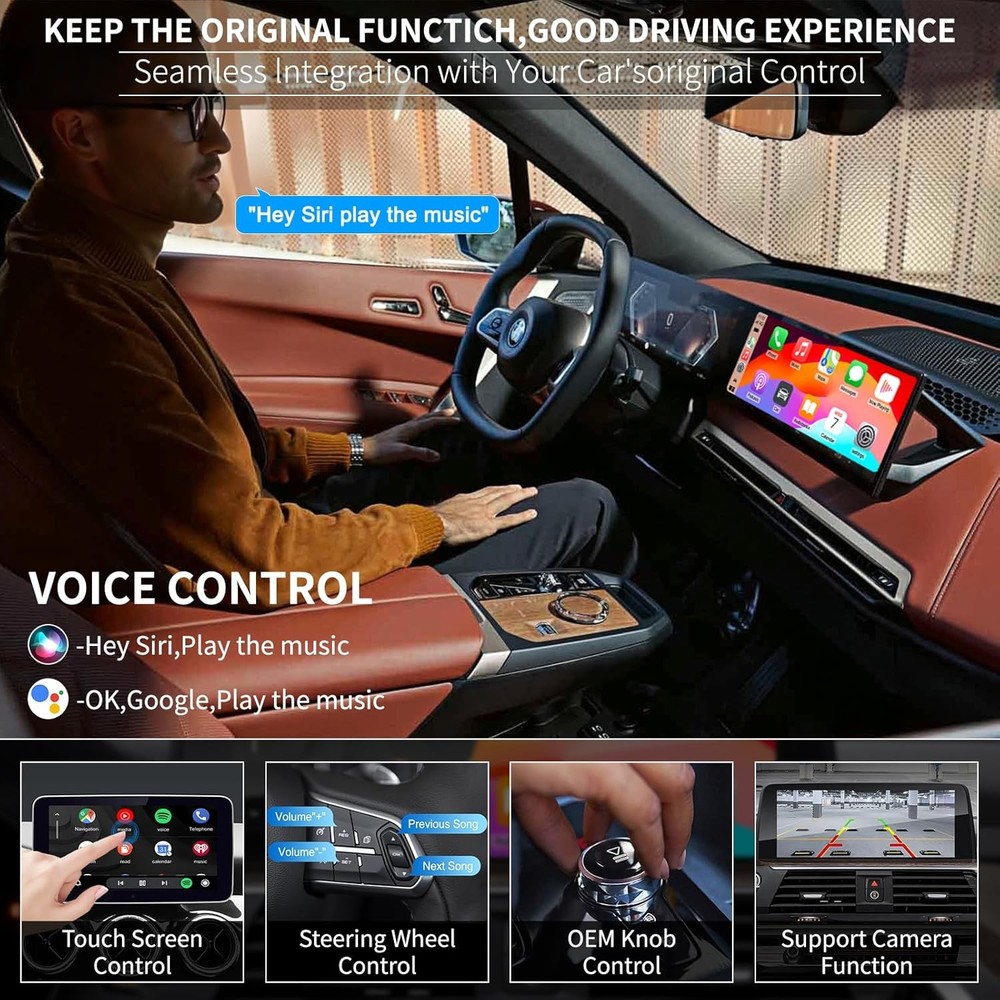 Wireless CarPlay Android Auto Retrofit Kit Decoder Box for BMW NBT 2012-2017 US