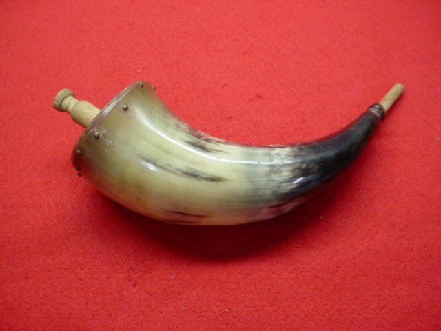 Muzzleloader Powder Horn- 8" Length- No Strap - Nice !! (D)