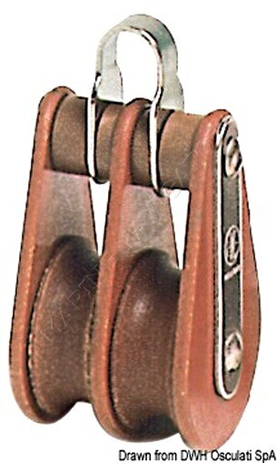 HYE Tufnol block 2 pulleys 8x30mm TB