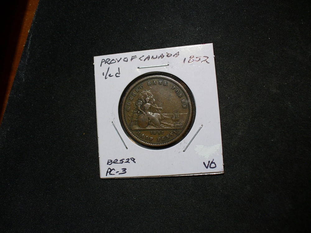 Canada 1852 1/2 Cent Bank Token