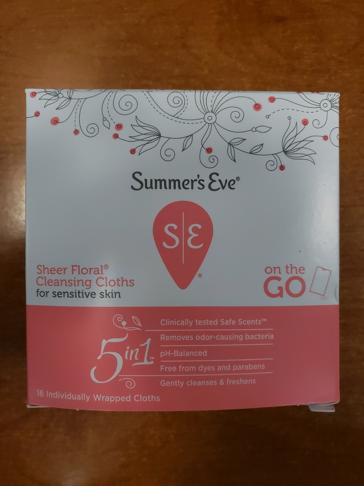 6 Boxes of 16: Summer's Eve Sheer Floral Daily Refreshing Feminine Wipes F