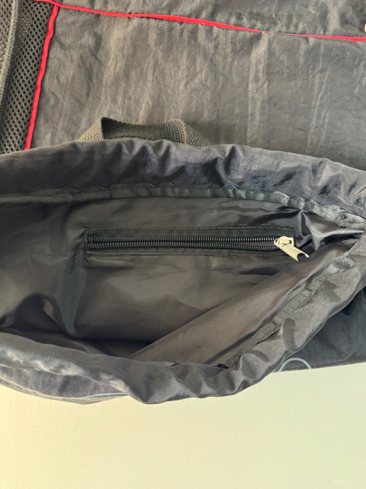 Disney Parks Walt Disney World Mickey Mouse Drawstring Cinch Bag Black & Red