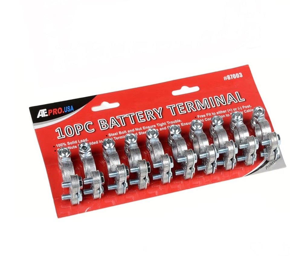 10pc Professional Heavy Duty Top Post Replacement Battery Terminals