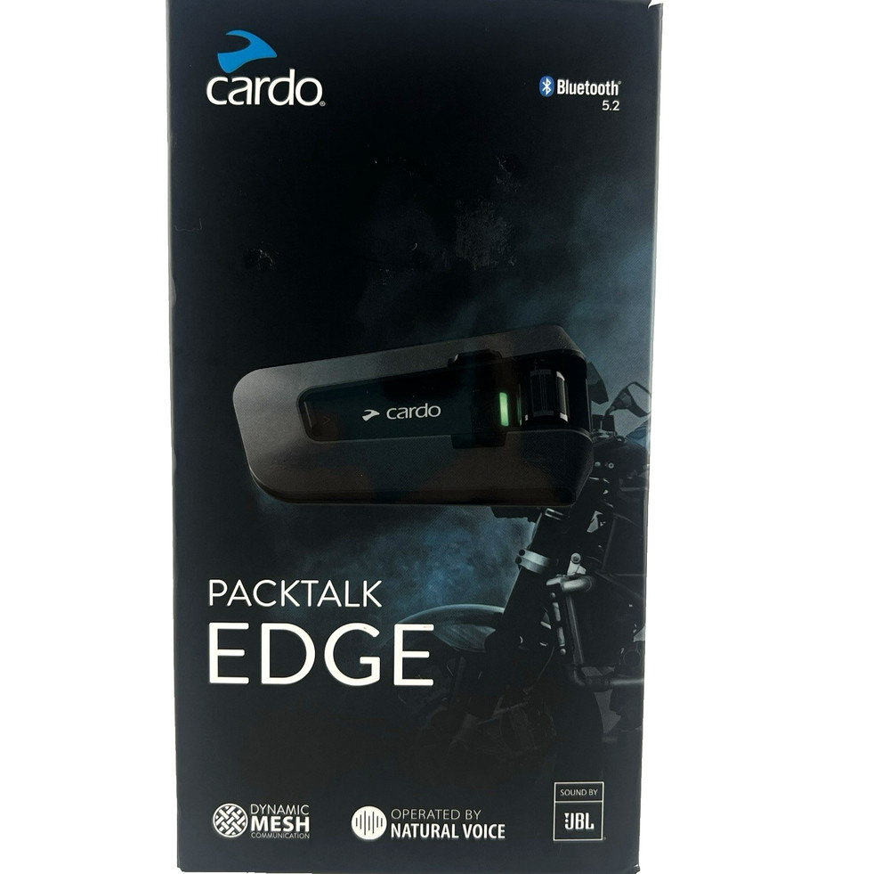 Cardo PACKTALK Edge Motorcycle Bluetooth Intercom Helmet Headset Single
