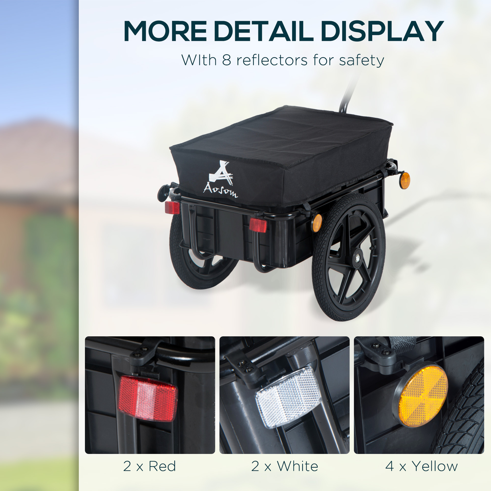 Bicycle Bike Cargo Trailer Steel Carrier Storage Cart Wheel Runner For Shopping