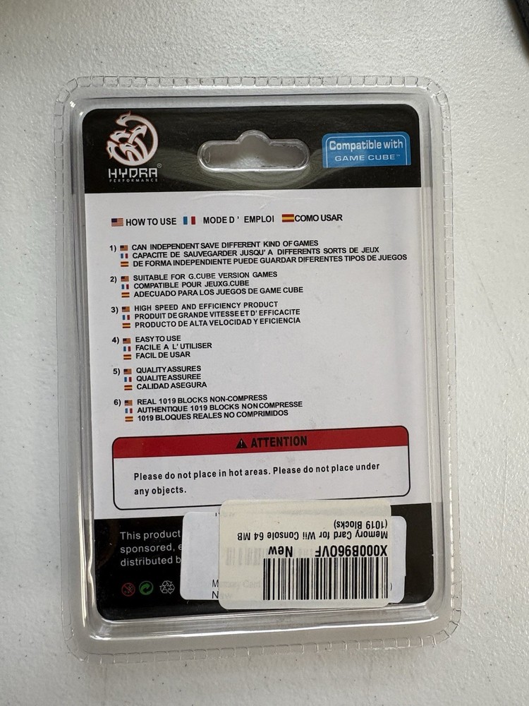 Hydra Performance Memory Card 64MB (1019 Blocks) for GameCube