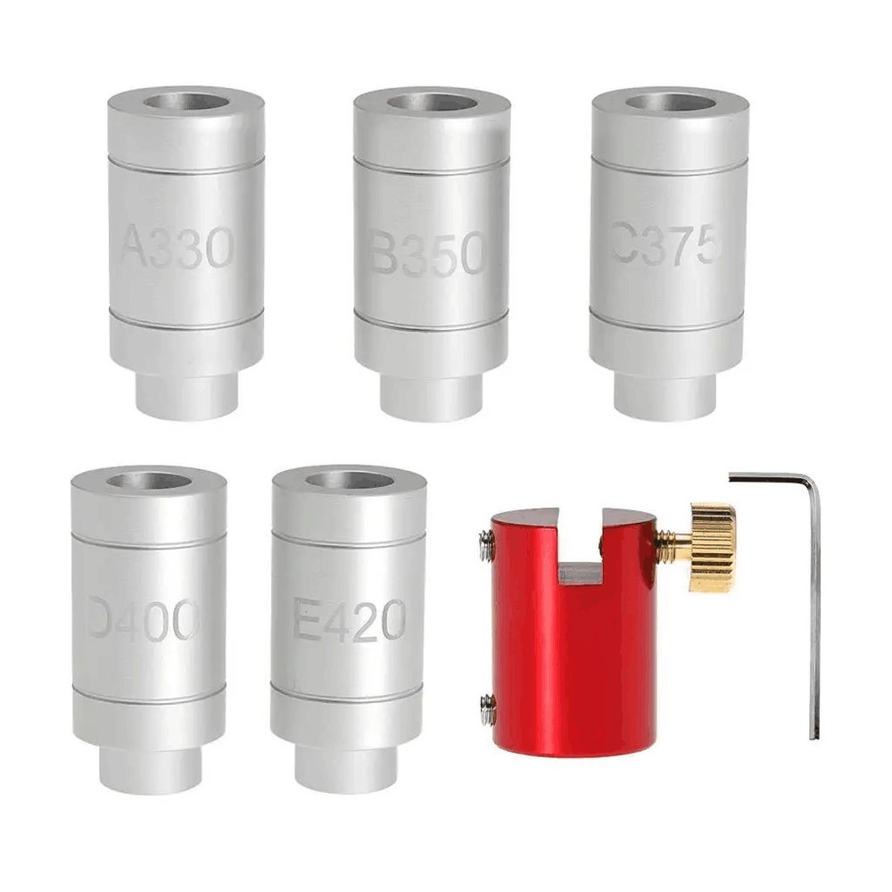 Headspace Gauge Set 5 Bushing For A330 C375 D400 B350 E420 with Comparator Base