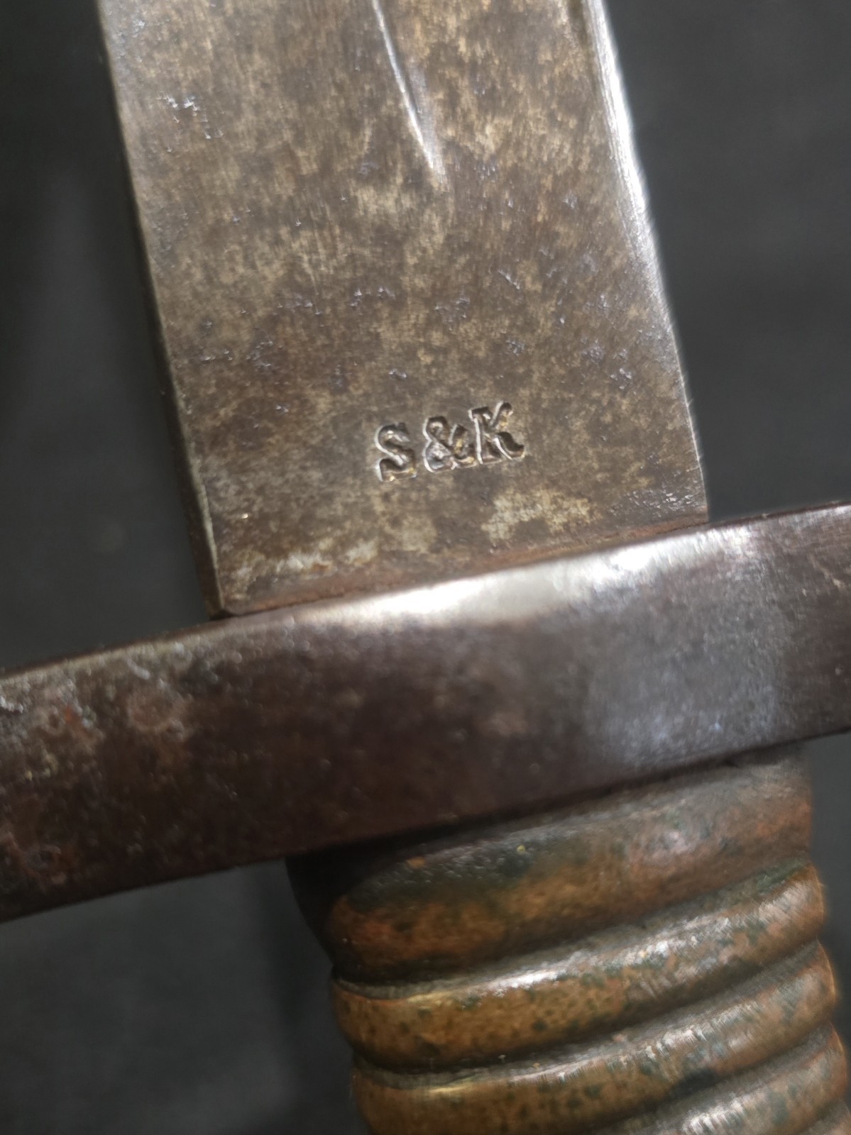 Bayonet S&K German Manufacture Marked 185D With Metal Sheath