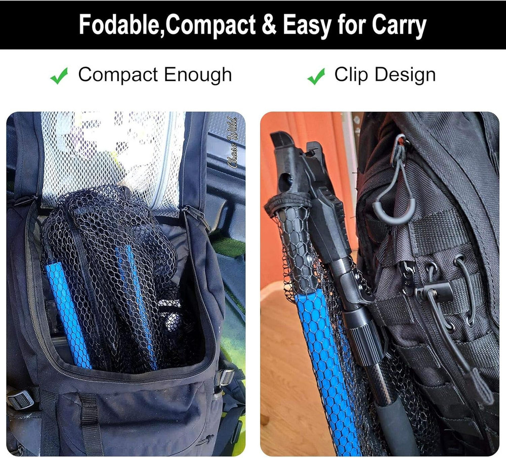 Fishing Net Fish Floating Landing Net, Kayak Nets with Fixed Foldable Telescopic