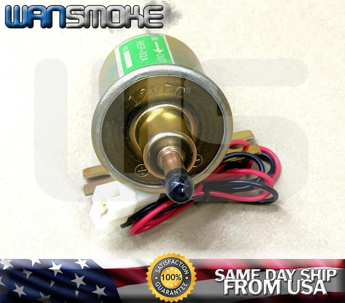 INLINE FUEL PUMP 12V ELECTRIC TRANSFER LOW PRESSURE GAS DIESEL FUEL PUMP HEP-02A
