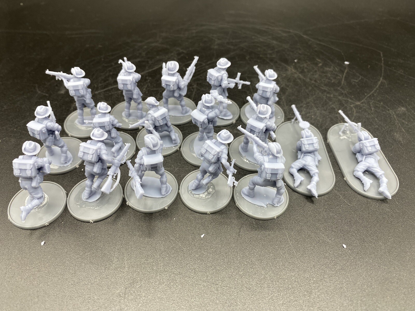 28mm, 3D Printed, WW2, Australians Infantry (17), Bolt Action.