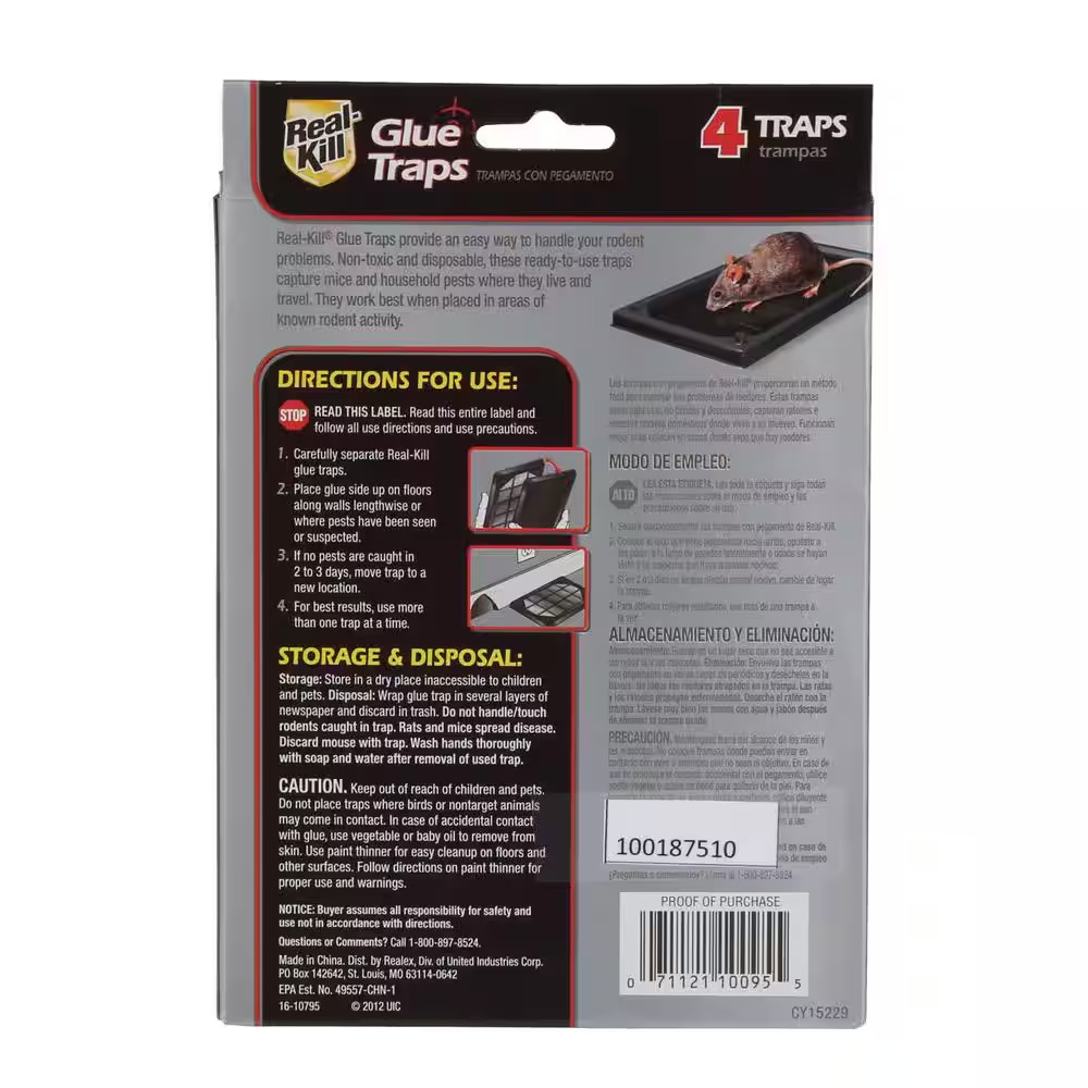 Mouse Glue Traps (4-Count) (2-Pack)