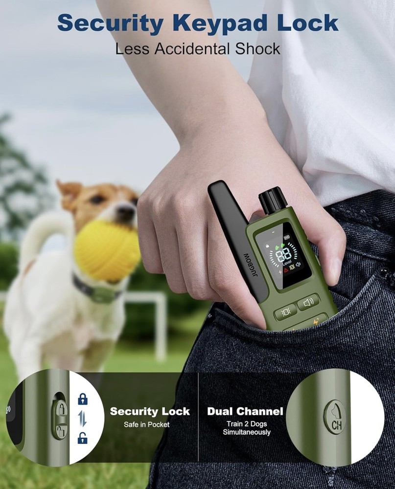 Dog Shock Collar 3300ft Training Collar With Remote 4 Training Mode Rechargeable