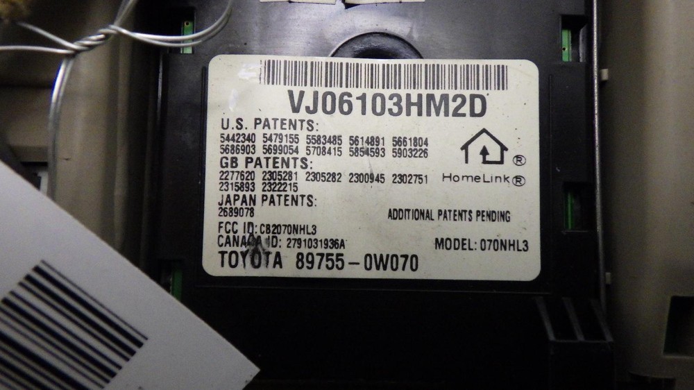 03 LEXUS ES300 Front Console roof