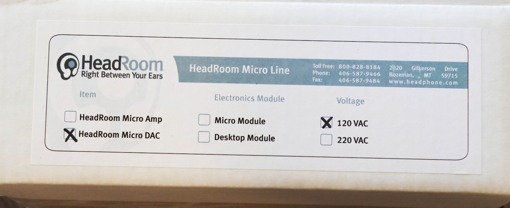 HeadRoom Micro Headphone Amp & Micro DAC Includes Accessories & Boxes Amplifier