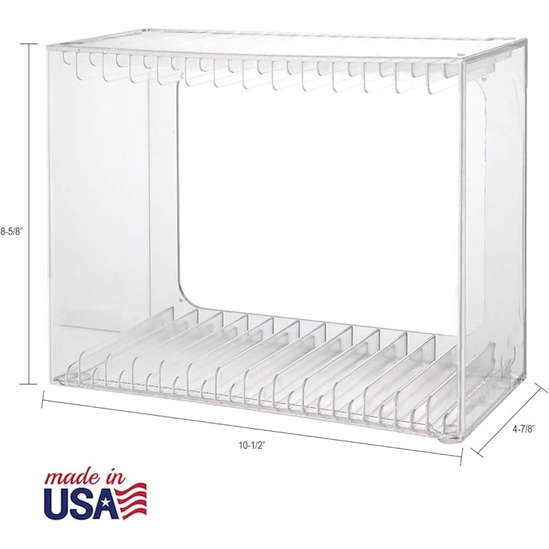 Stackable DVD Organizer Durable BPA-Free Clear Plastic Media Storage Solution US