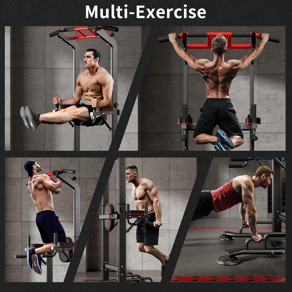 Home Gym Pull Up Bar Dip Station Adjustable