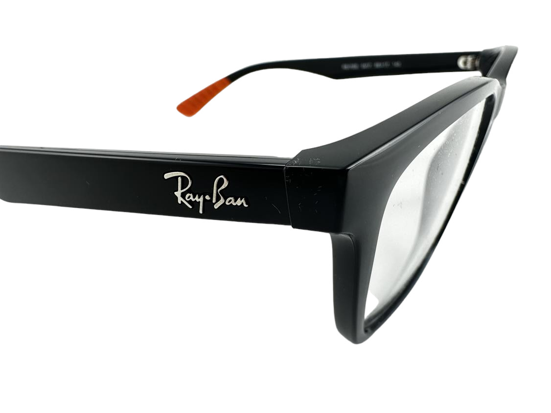 Ray Ban NEW Black Square Fashion Frames 55-17-145 Eyeglasses RX7025 Demo Lens