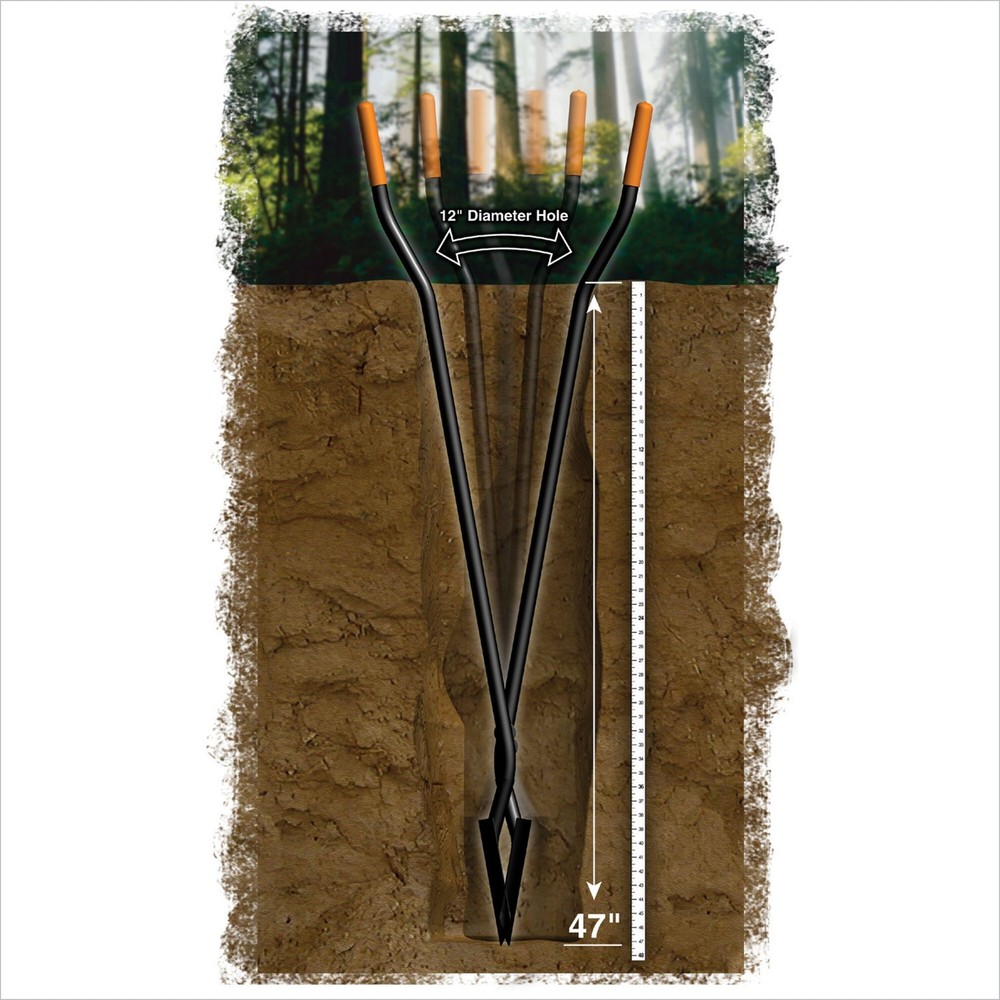 Steel Post Hole Digger Black