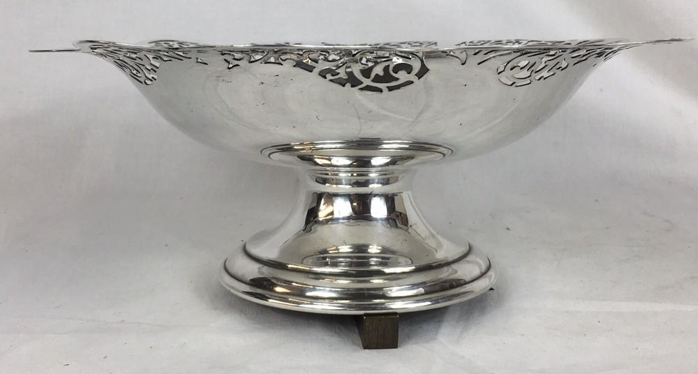 Antique Comport Bowl, Dish Openwork Silver Plate, William Hutton - Sheffield