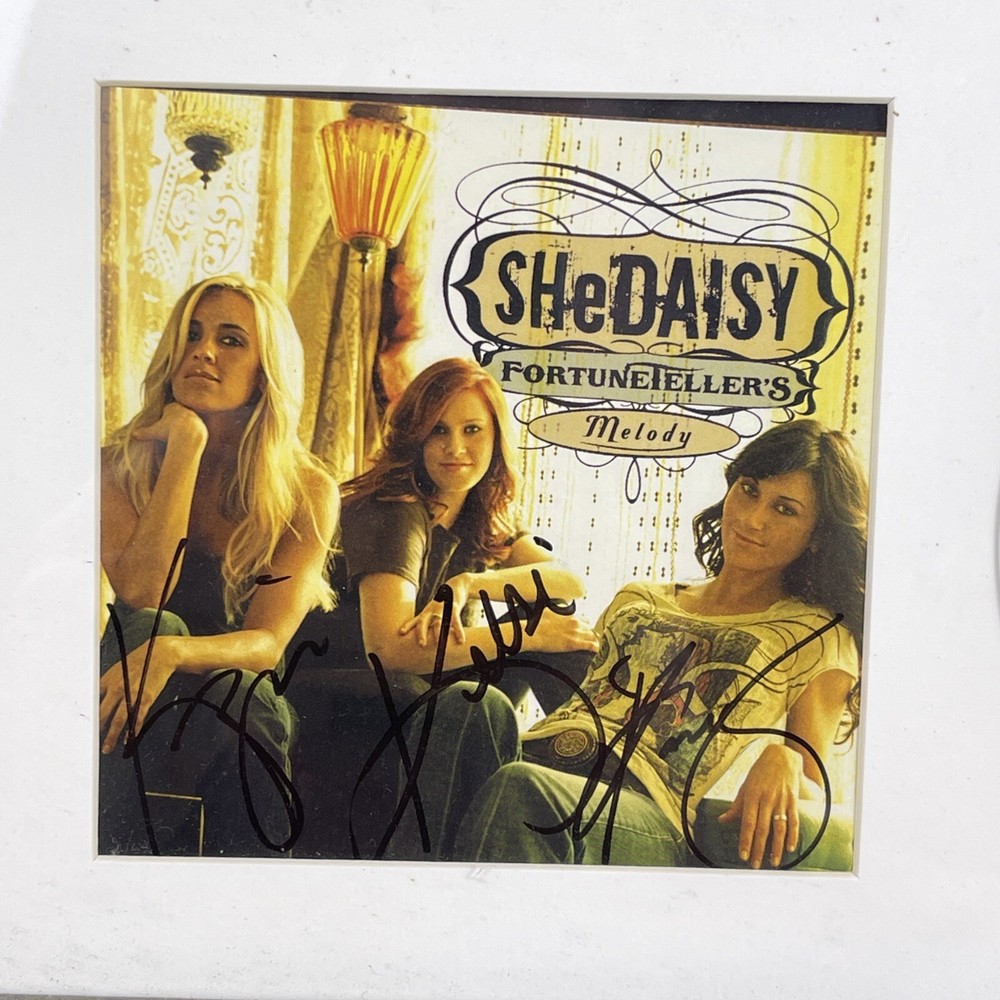 SHE DAISY signed framed Matted CD Booklet FORTUNE TELLERS Autographed