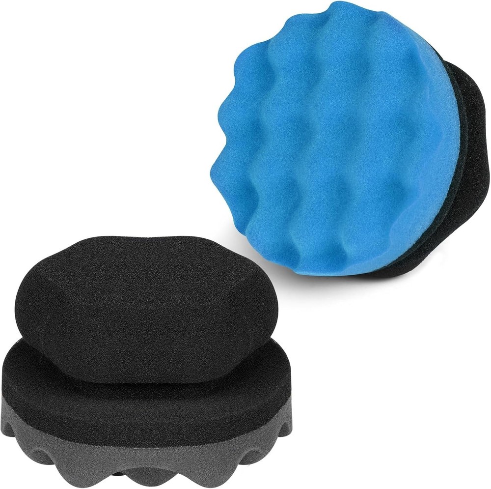 2 Pack Large Tire Shine Applicator Pad, Tire Hex Grip Applicator, Reusable Ca...
