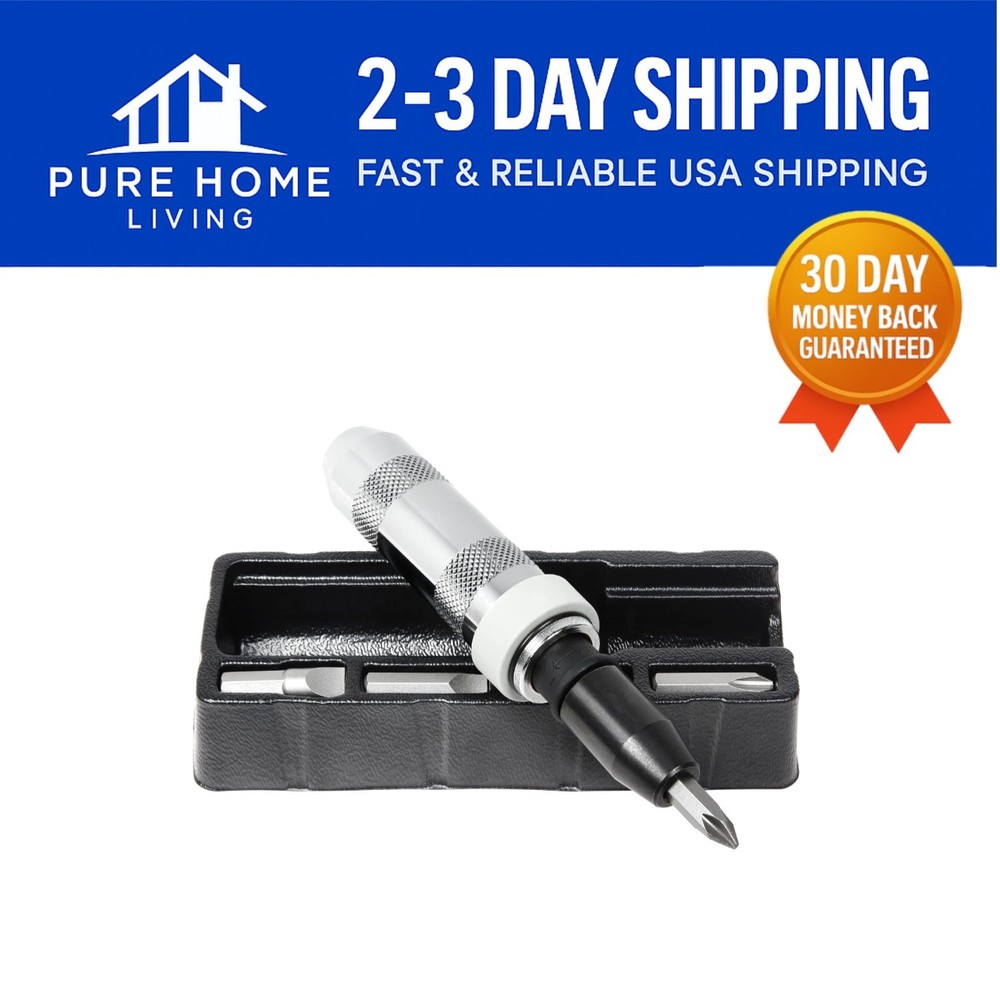 Durable 1/2" Impact Driver Kit with Phillips & Slotted Bits for Rusted Screws